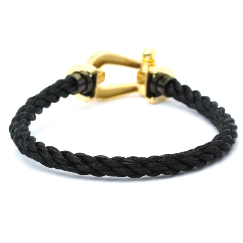 【日本直送】Fred Force 10 LM 大號黃金 (18K) 無石吊飾手鍊 金色-2