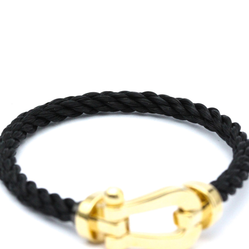 【日本直送】Fred Force 10 LM 大號黃金 (18K) 無石吊飾手鍊 金色-4