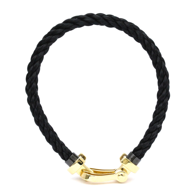 【日本直送】Fred Force 10 LM 大號黃金 (18K) 無石吊飾手鍊 金色-6