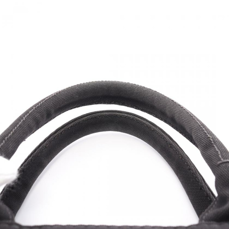 【日本直送】 中古PRADA[BC]PLEX+CANAPA 手包 托特包 乙烯基塑料 帆布 透明 黑色 兩用款-5