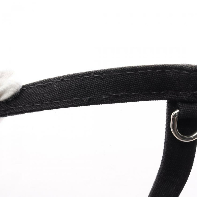 【日本直送】 中古PRADA[BC]PLEX+CANAPA 手包 托特包 乙烯基塑料 帆布 透明 黑色 兩用款-8