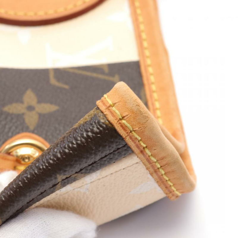 【日本直送】 中古LOUIS VUITTON[BC]老花Rayures Neverfull MM  肩包 托特包 PVC 皮 棕色 淺米色-8