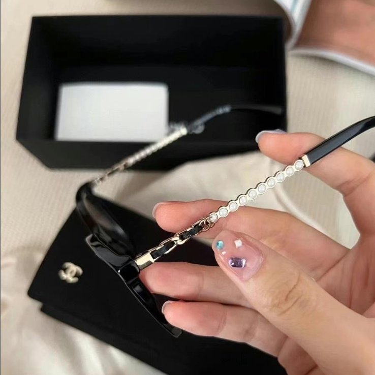 Chanel🤍Ch3441最新款珍珠編織腿 光學眼鏡 可配度數-0