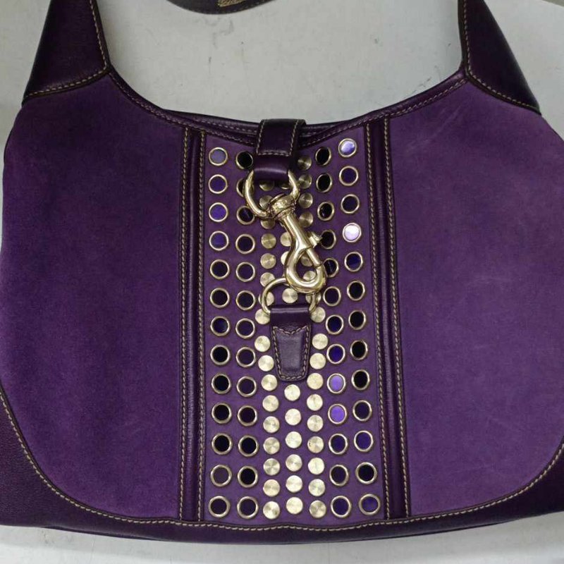 GUCCI VINTAGE 紫色肩背包-0