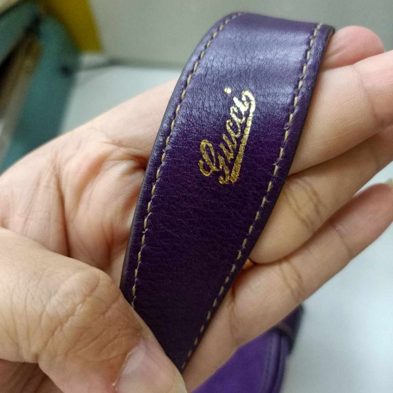 GUCCI VINTAGE 紫色肩背包-4