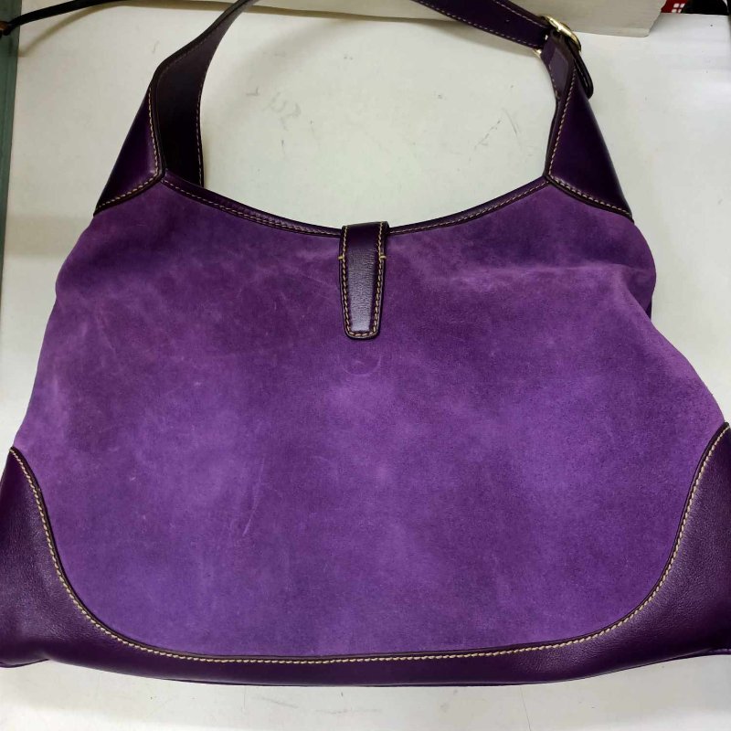 GUCCI VINTAGE 紫色肩背包-7