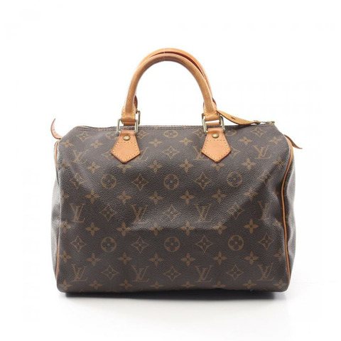 【日本直送】 中古LOUIS VUITTON[BC]speedy 30 老花 手包 PVC 皮革 棕色