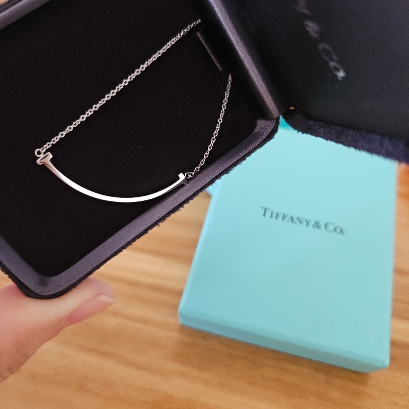 Tiffany&Co. 925純銀  微笑項鍊 Smile Pendant 銀色-2