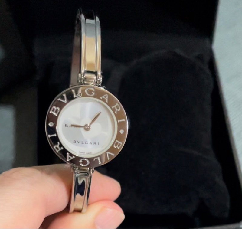 降價出清💝Bvlgari 寶格麗（銀）B.zero1💘雙愛心手環石英錶,🉐超低價出售🩷-0
