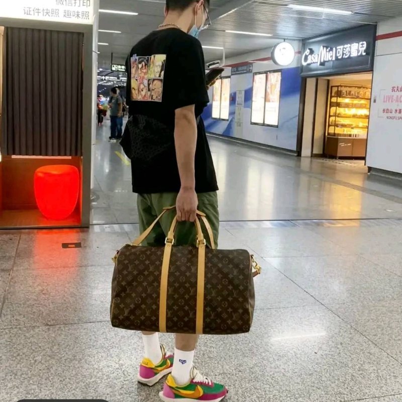 Vuitton Monogram Canvas Louis Vuitton Keepall Bandouliere 55