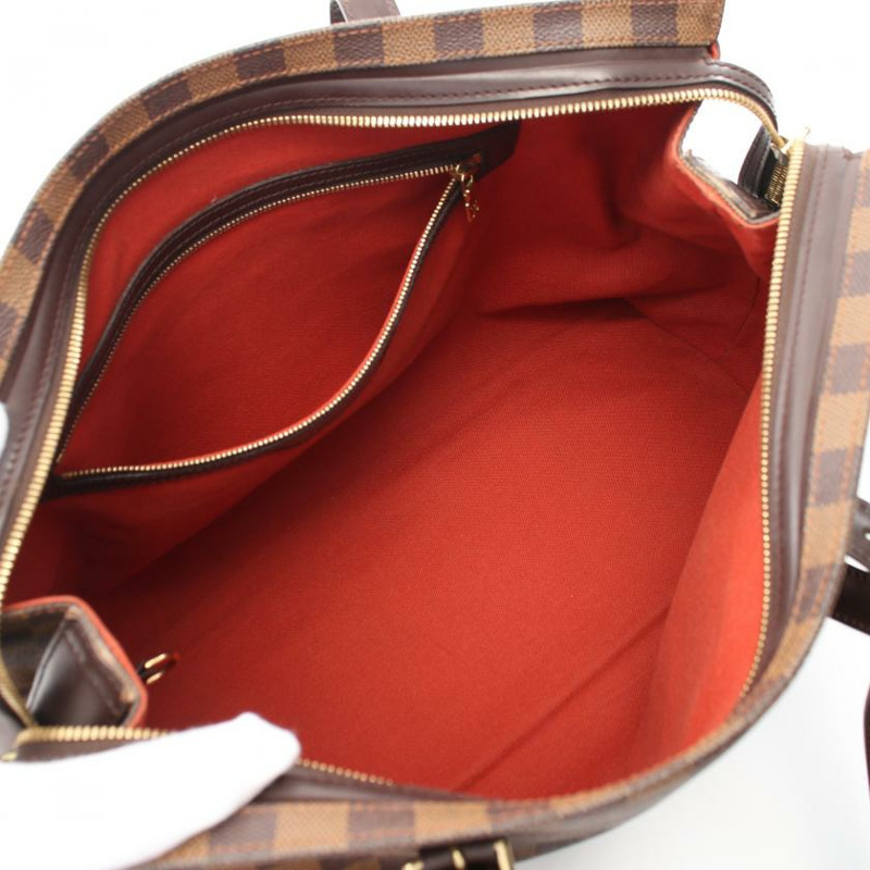 【日本直送】 中古LOUIS VUITTON[BC]Chelsea 烏黑色棋盤格 肩包 托特包 PVC 真皮 棕色-2