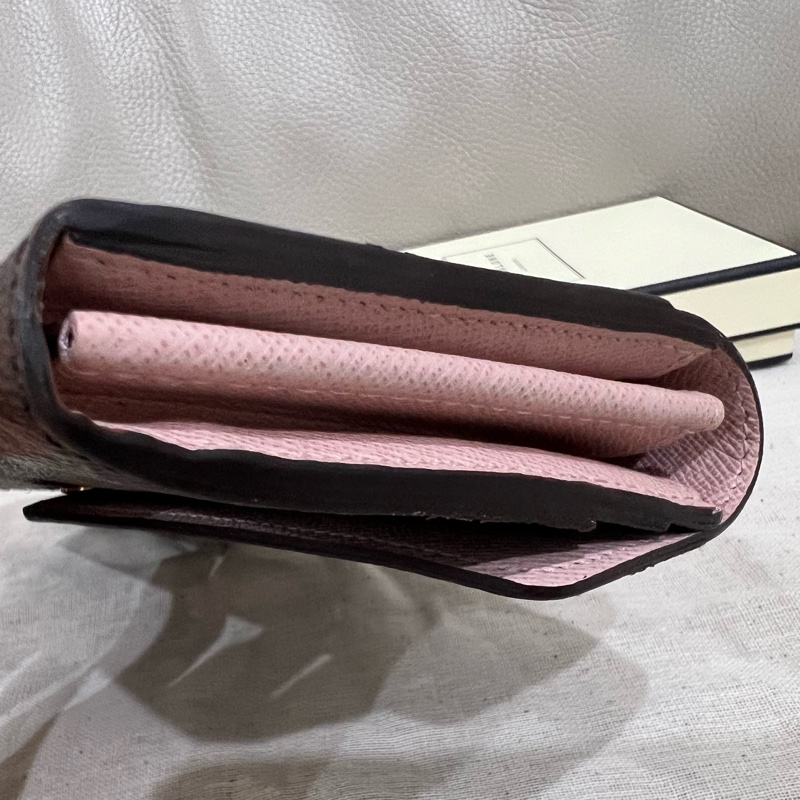 LV Sarah錢包 老花 長夾 發財長夾 芭蕾粉色-3