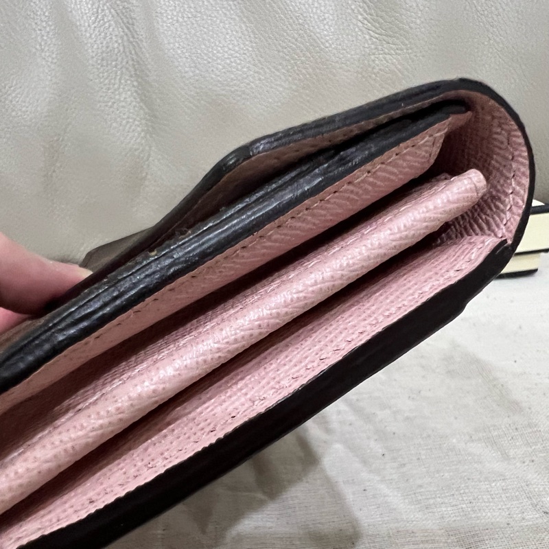 LV Sarah錢包 老花 長夾 發財長夾 芭蕾粉色-5