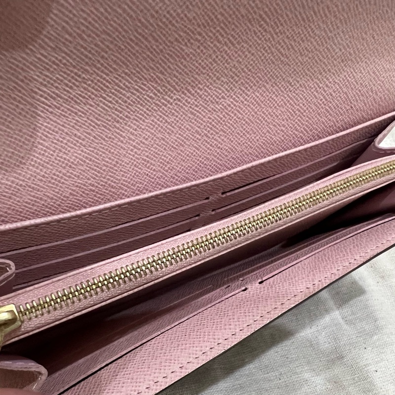 LV Sarah錢包 老花 長夾 發財長夾 芭蕾粉色-9