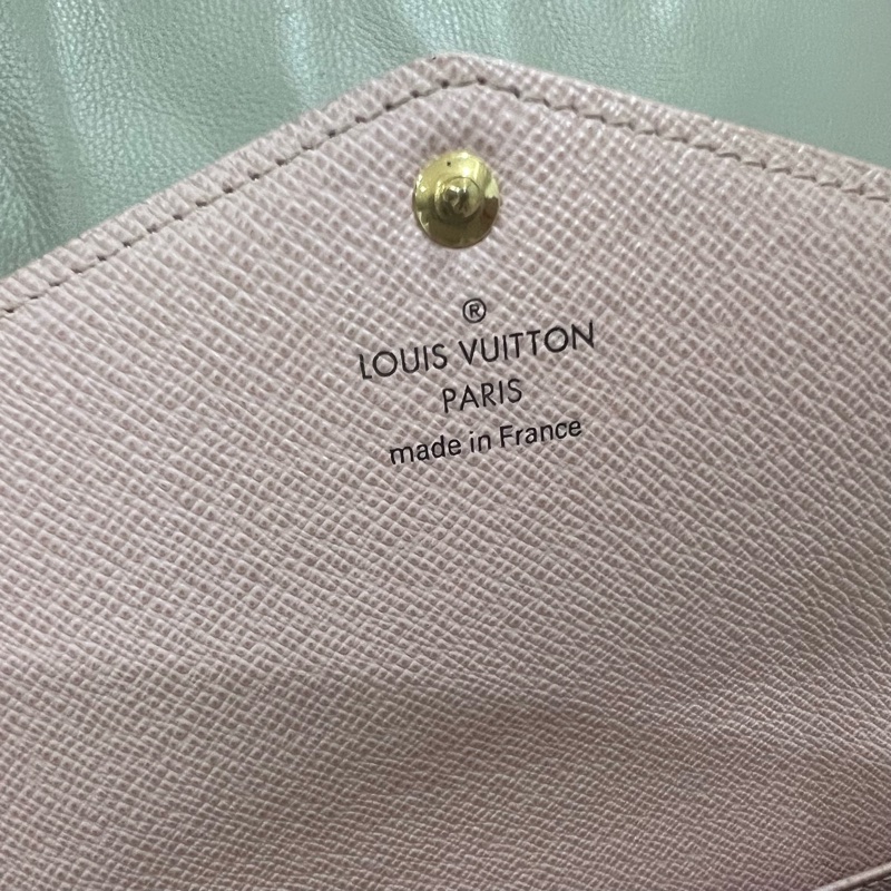 LV Sarah錢包 老花 長夾 發財長夾 芭蕾粉色-12