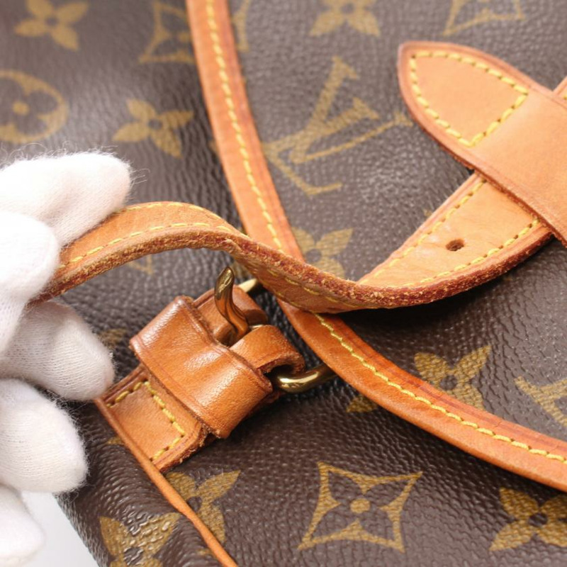 【日本直送】 中古LOUIS VUITTON[BC]Saumur30  老花肩包 PVC 真皮 棕色-8