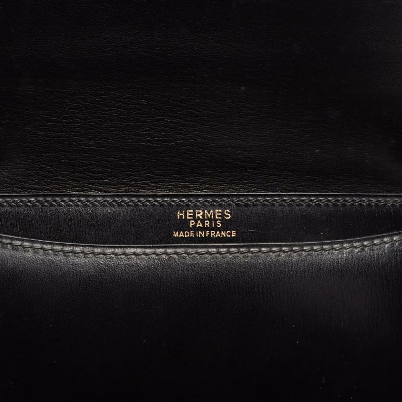 【日本直送】 中古HERMES[BC]肩包 Box牛皮（昂貴皮種） 黑色 黃金五金 ○I刻印-3