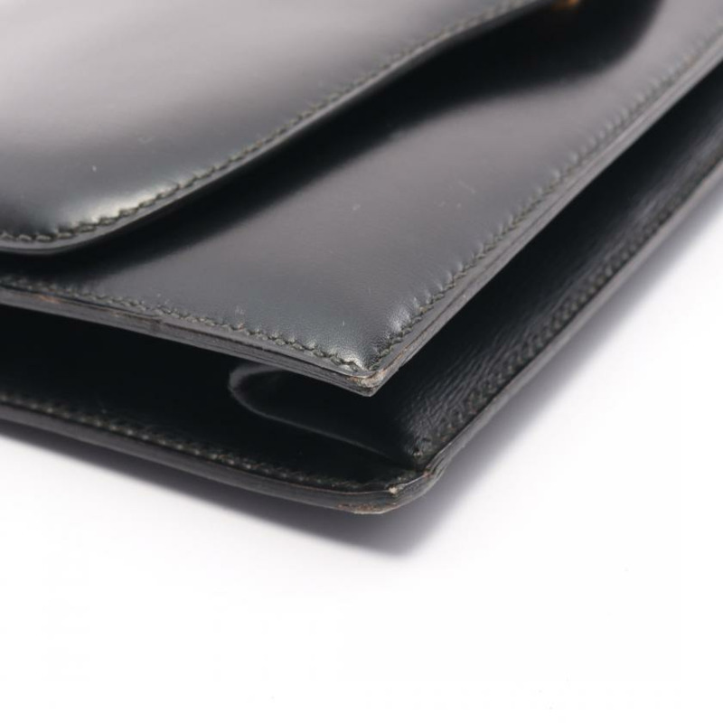 【日本直送】 中古HERMES[BC]肩包 Box牛皮（昂貴皮種） 黑色 黃金五金 ○I刻印-6