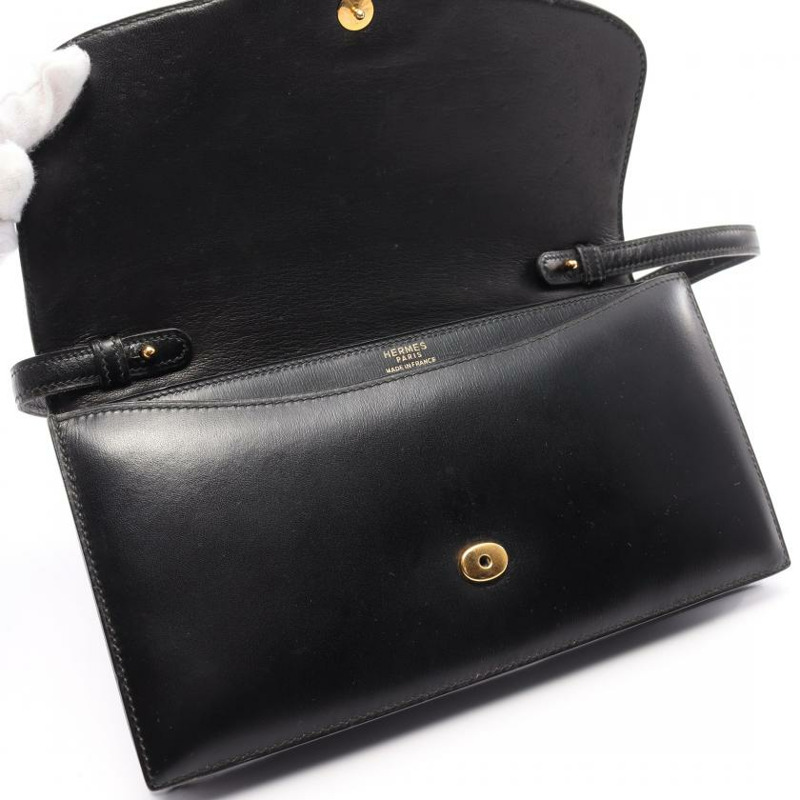 【日本直送】 中古HERMES[BC]肩包 Box牛皮（昂貴皮種） 黑色 黃金五金 ○I刻印-10