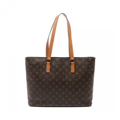 【日本直送】 中古LOUIS VUITTON[BC]Luco 老花肩包 托特包 PVC 真皮 棕色