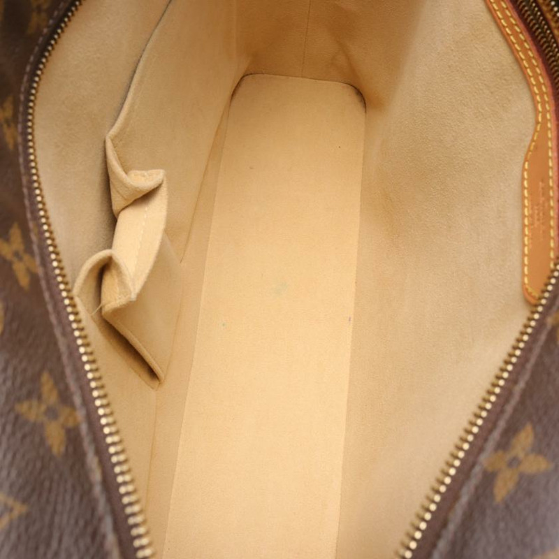 【日本直送】 中古LOUIS VUITTON[BC]Luco 老花肩包 托特包 PVC 真皮 棕色-4