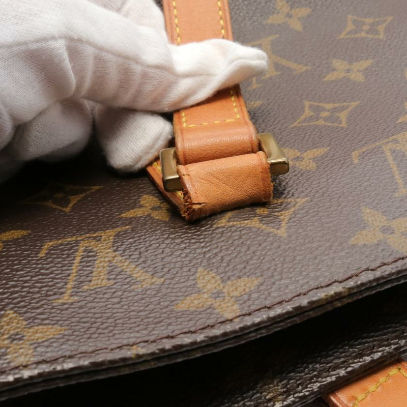 【日本直送】 中古LOUIS VUITTON[BC]Luco 老花肩包 托特包 PVC 真皮 棕色-5