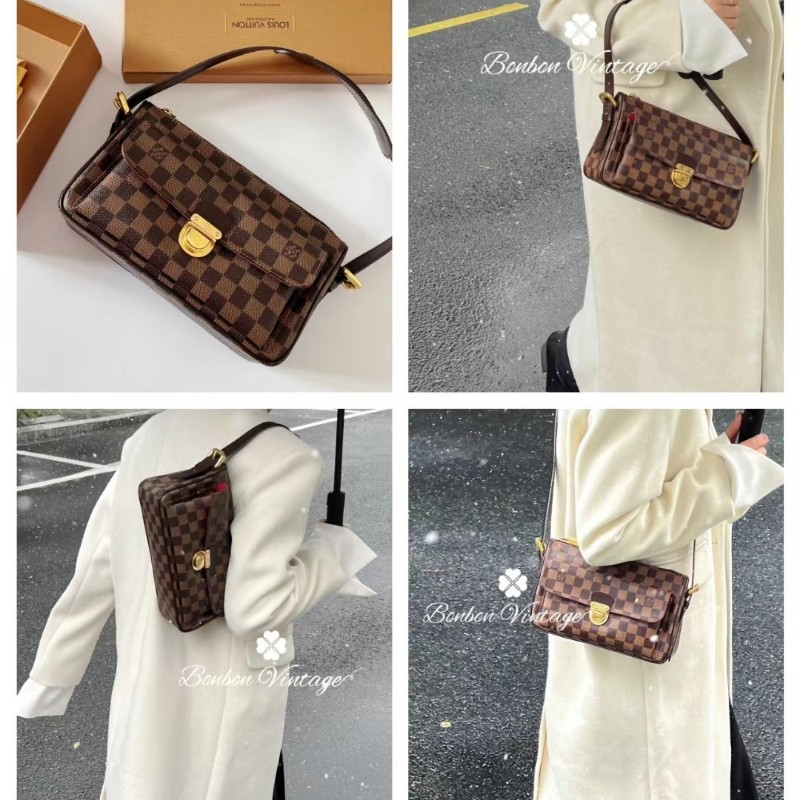 LV 棋盤格 Ravello 肩背包 側背包 腋下包 斜挎包-21