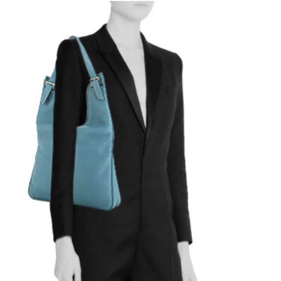 愛馬仕Hermes牛仔藍Togo皮金釦ℹ️方框I刻Massai PM單肩包/斜背包-3