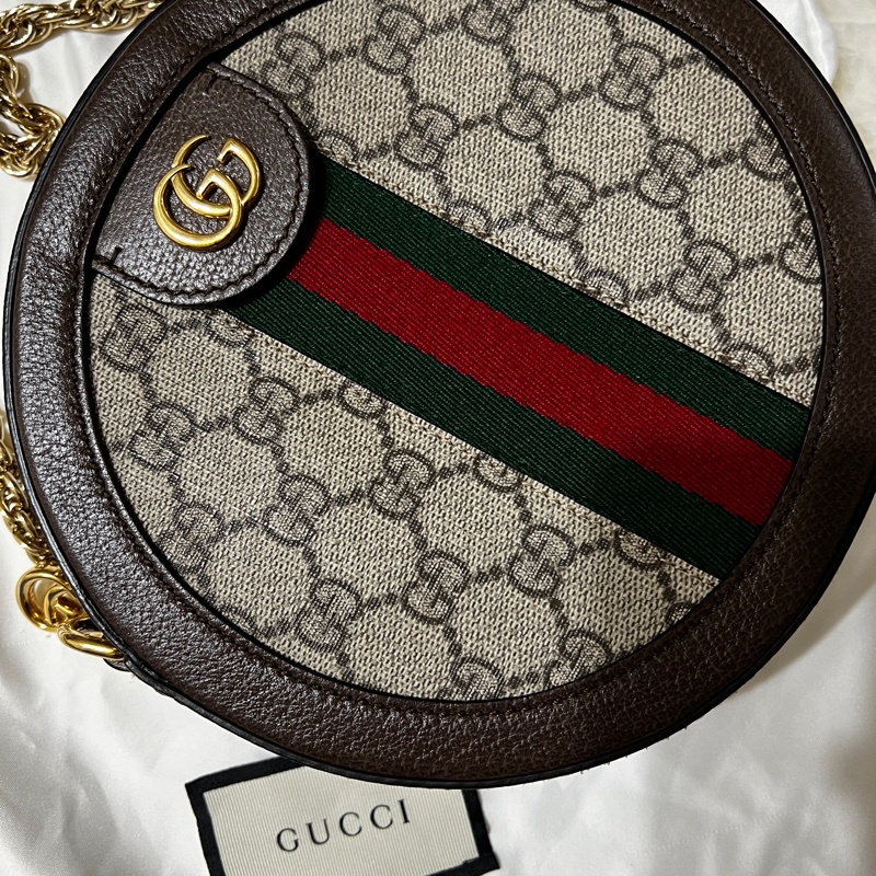 近全新❤️ Gucci古馳 Ophidia 圓餅鏈條包 單肩包 鏈條包 斜背包-2
