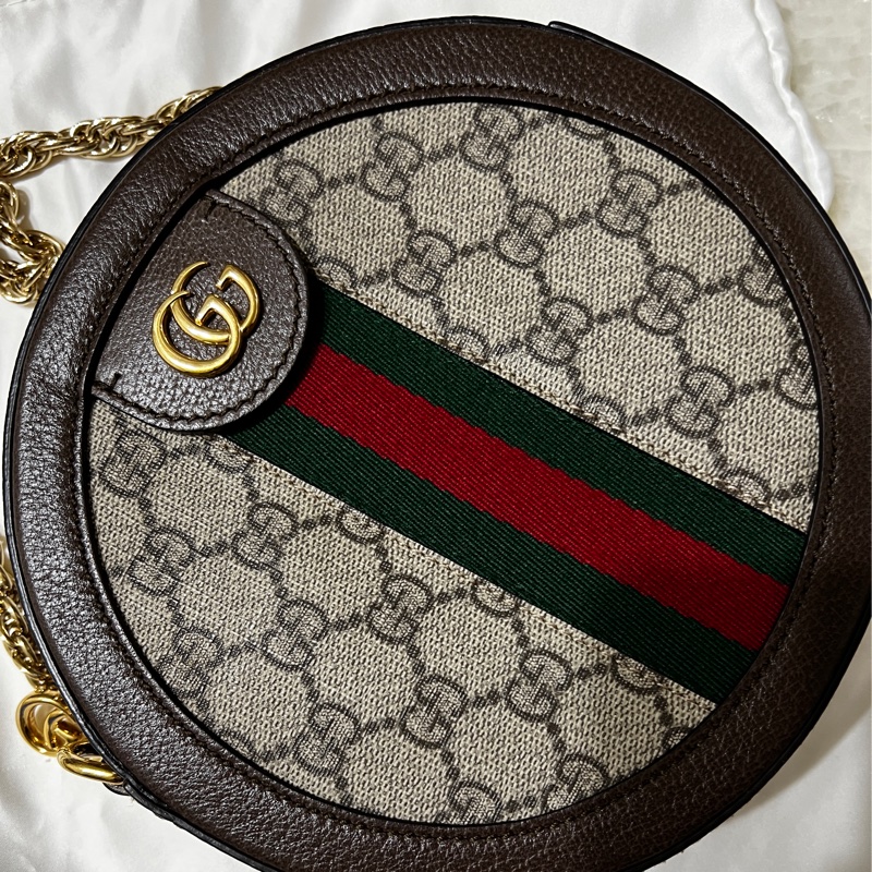 近全新❤️ Gucci古馳 Ophidia 圓餅鏈條包 單肩包 鏈條包 斜背包-5