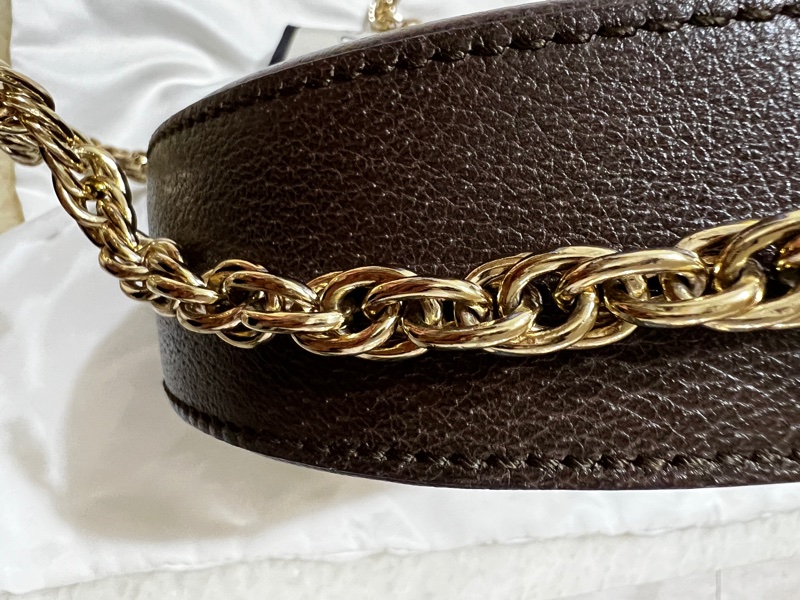 近全新❤️ Gucci古馳 Ophidia 圓餅鏈條包 單肩包 鏈條包 斜背包-12