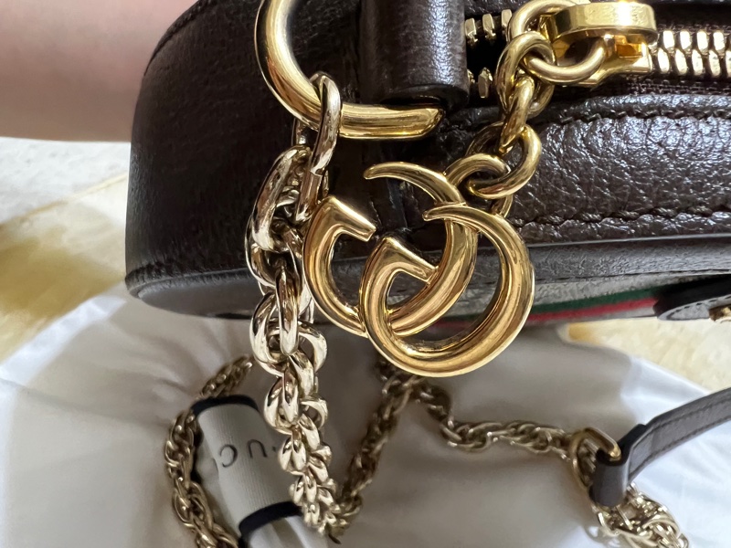 近全新❤️ Gucci古馳 Ophidia 圓餅鏈條包 單肩包 鏈條包 斜背包-14