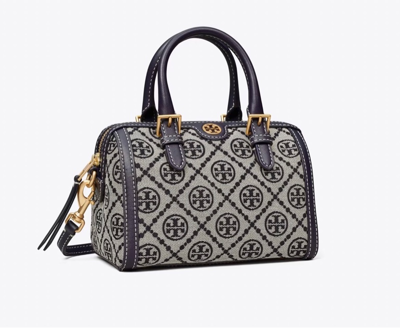 Tory Burch 專櫃款 T MONOGRAM 緹花迷你波士頓包-0