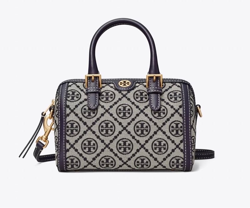 Tory Burch 專櫃款 T MONOGRAM 緹花迷你波士頓包-1