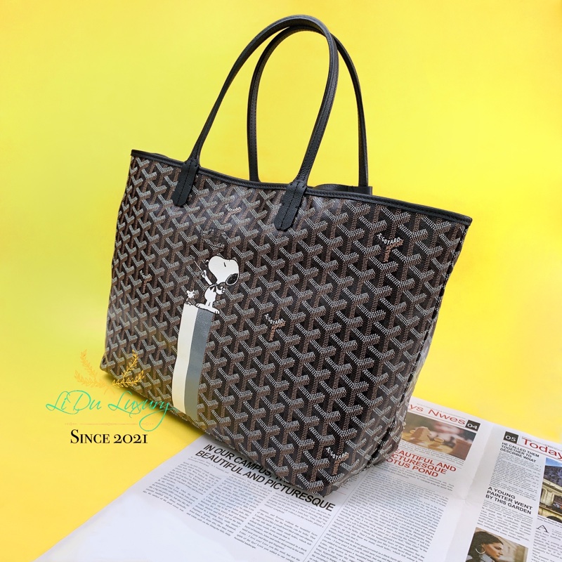 GOYARD SNOOPY 聯名款帆布子母購物包-1