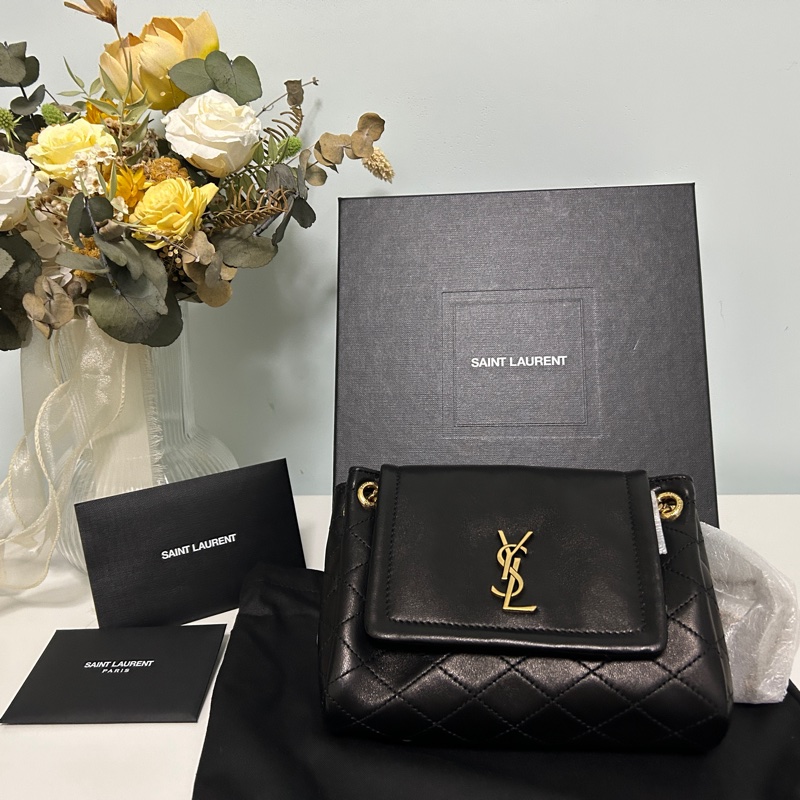 全新 YSL mini Nolita黑色 🔥熱門限購包款🔥-0