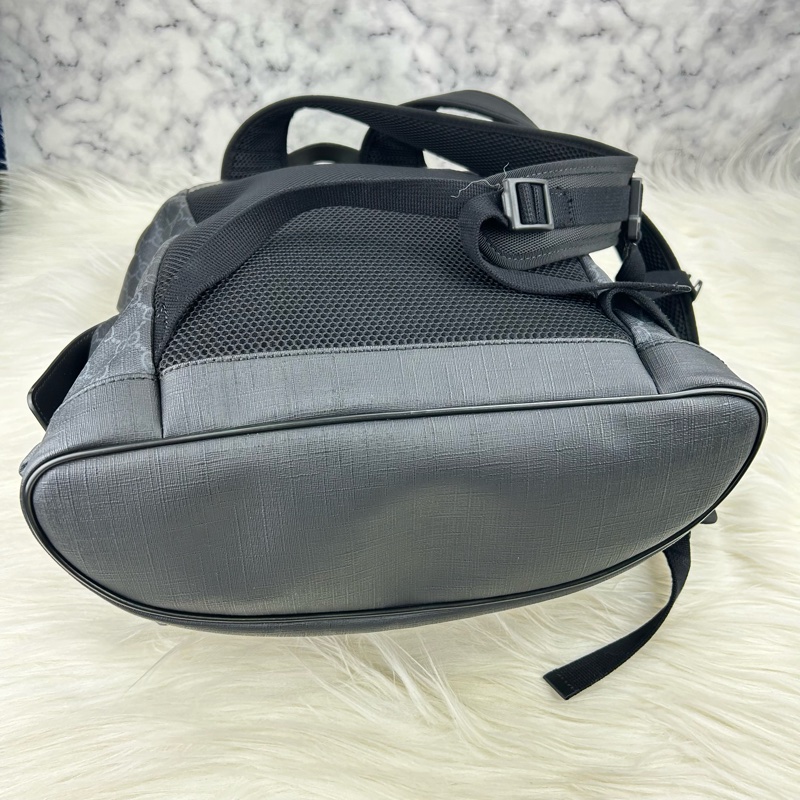 GUCCI Supreme GG souple 紅黑配色軍旅大後背包 雙肩背包-21