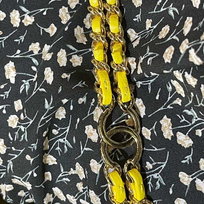 新款香奈兒23C檸檬黃🍋荔枝皮金釦 魚子醬紋mini COCO /23C Neon Yellow Caviar Coco Mini Flap Bag-33