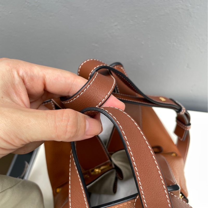 近全新 Loewe hammock 吊床包 small 小尺寸 荔枝 牛皮-5