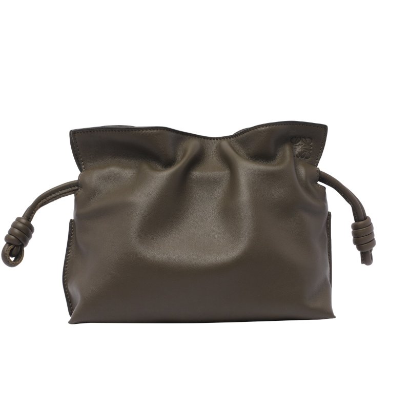 Loewe 納帕小牛皮迷你 Mini Flamenco 包 深卡其綠(當季熱門新品 下單前請先詢問)-1
