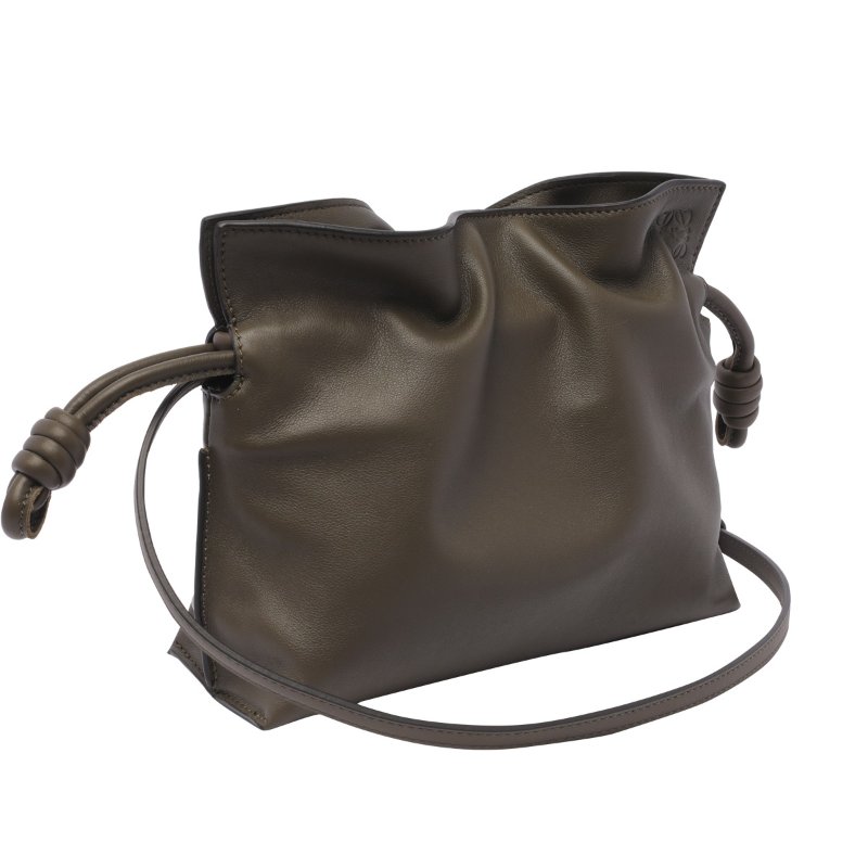 Loewe 納帕小牛皮迷你 Mini Flamenco 包 深卡其綠(當季熱門新品 下單前請先詢問)-2