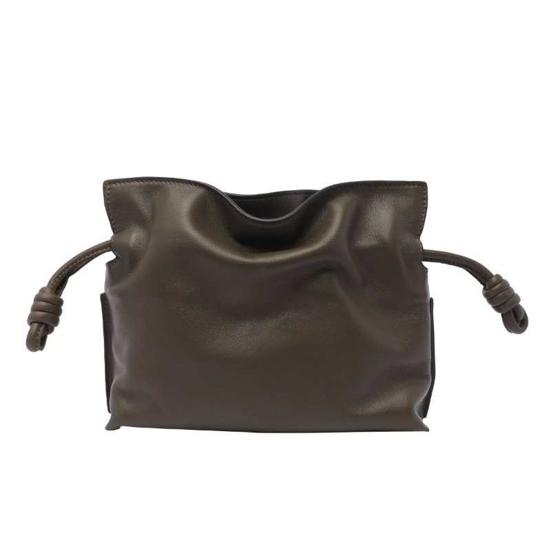 Loewe 納帕小牛皮迷你 Mini Flamenco 包 深卡其綠(當季熱門新品 下單前請先詢問)-7