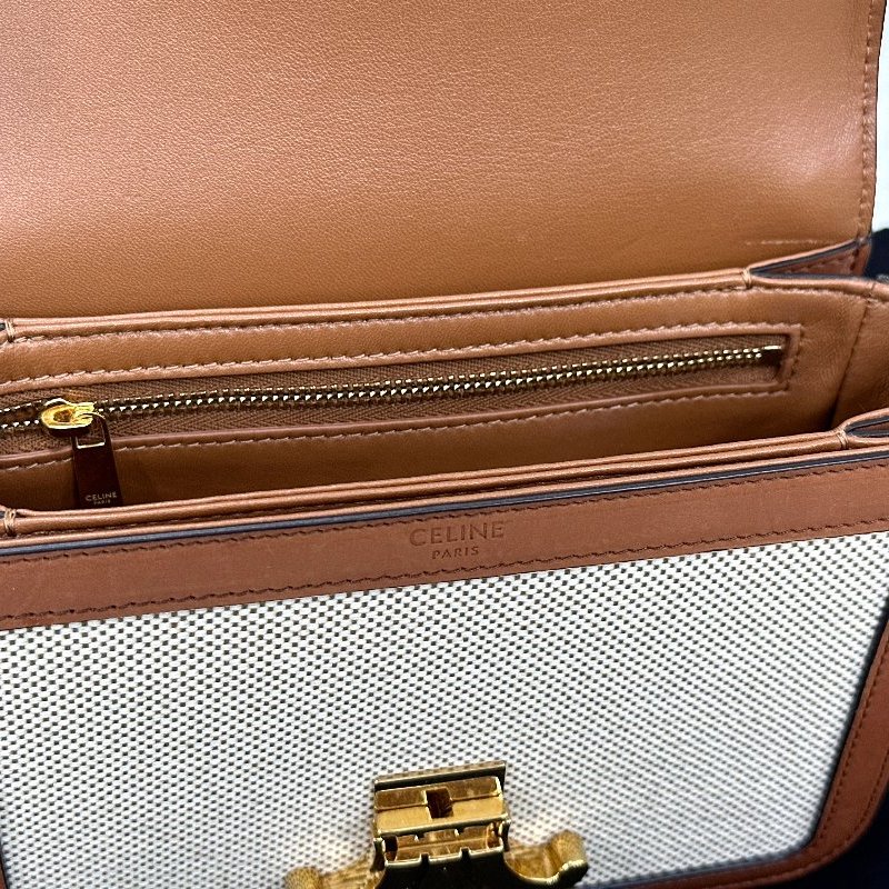 CELINE | 焦糖帆布凱旋門 Triomphe Bag-15
