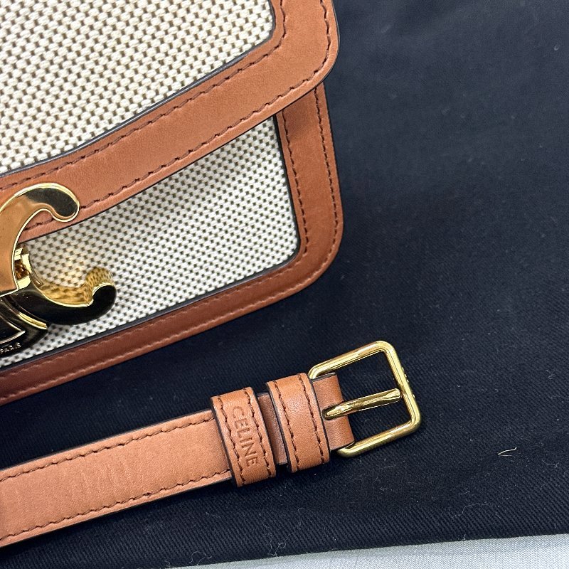 CELINE | 焦糖帆布凱旋門 Triomphe Bag-16