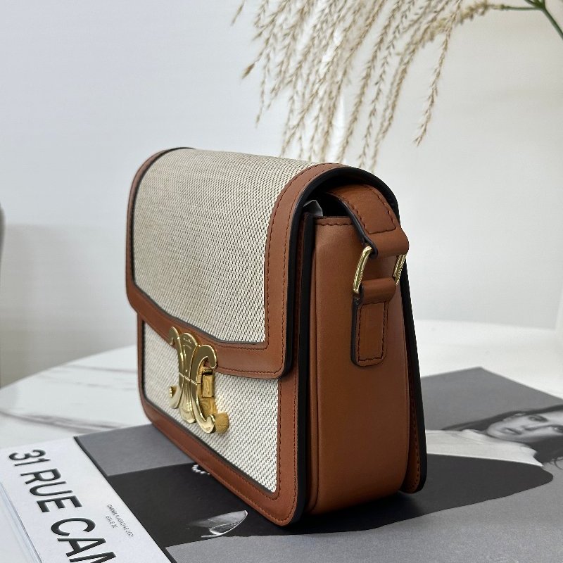 CELINE | 焦糖帆布凱旋門 Triomphe Bag-2