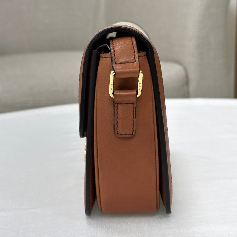 CELINE | 焦糖帆布凱旋門 Triomphe Bag-10