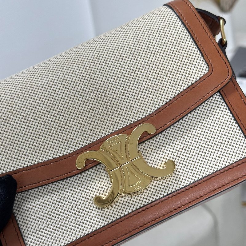 CELINE | 焦糖帆布凱旋門 Triomphe Bag-19