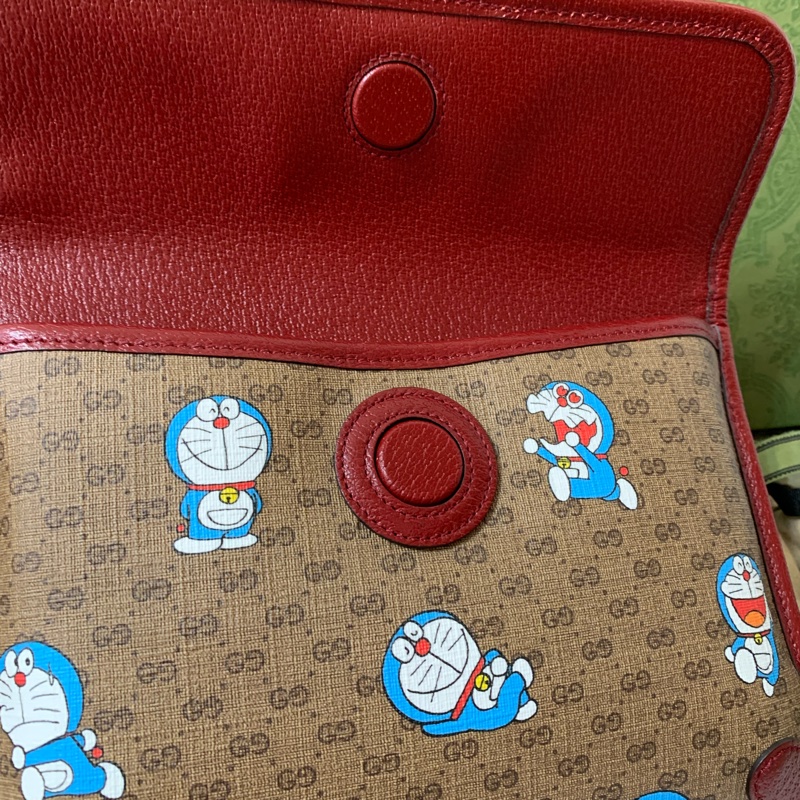 暑期特賣 聯名款 GUCCi x Doraemon 哆啦A夢 斜背包 側背包 胸口包 腰包 GG Supreme-3