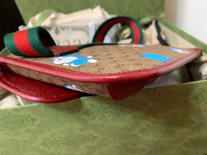 暑期特賣 聯名款 GUCCi x Doraemon 哆啦A夢 斜背包 側背包 胸口包 腰包 GG Supreme-9