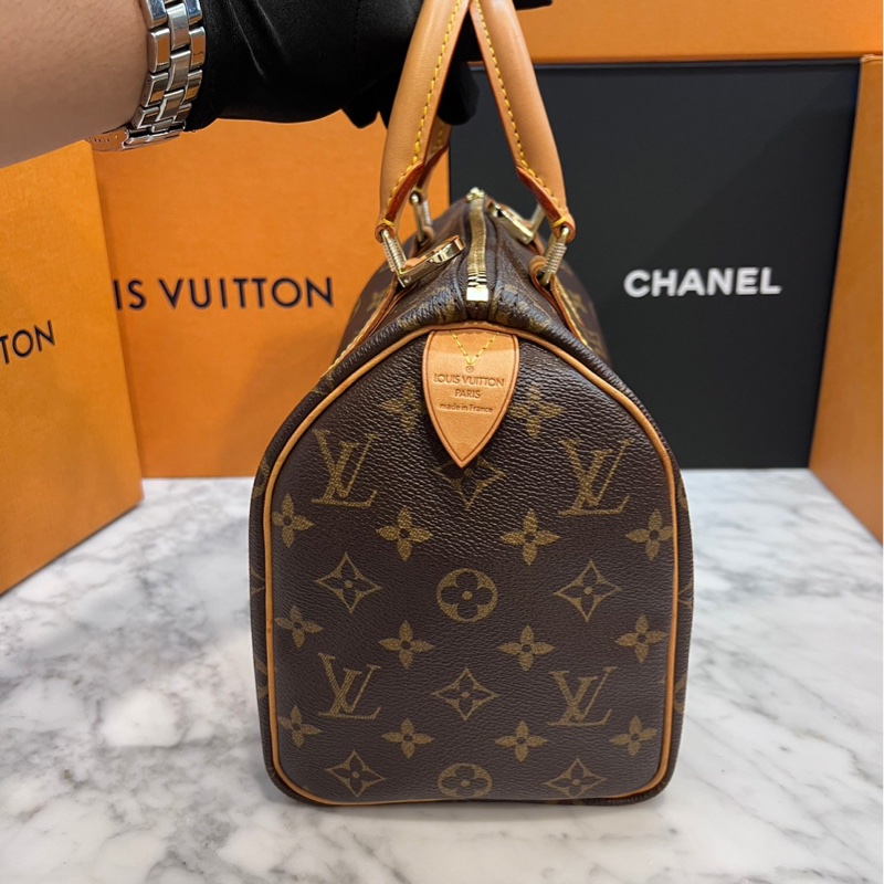 LV Louis Vuitton Speedy 25 手提包/肩背包/斜背包 另贈D釦-9